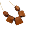 Collier en Bois Sculpté Naturel