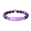 Bracelet Améthyste &amp; Cœur Argenté